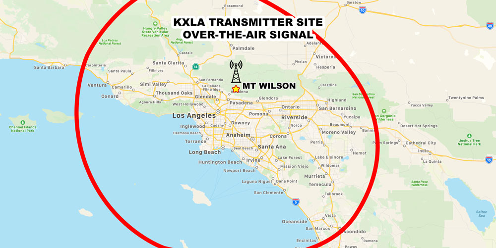 KVMD Transmitter Map